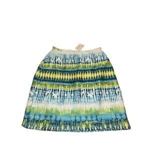 Cato blue green lined fitted crinkle skirt size 14/16W‎ - NWT